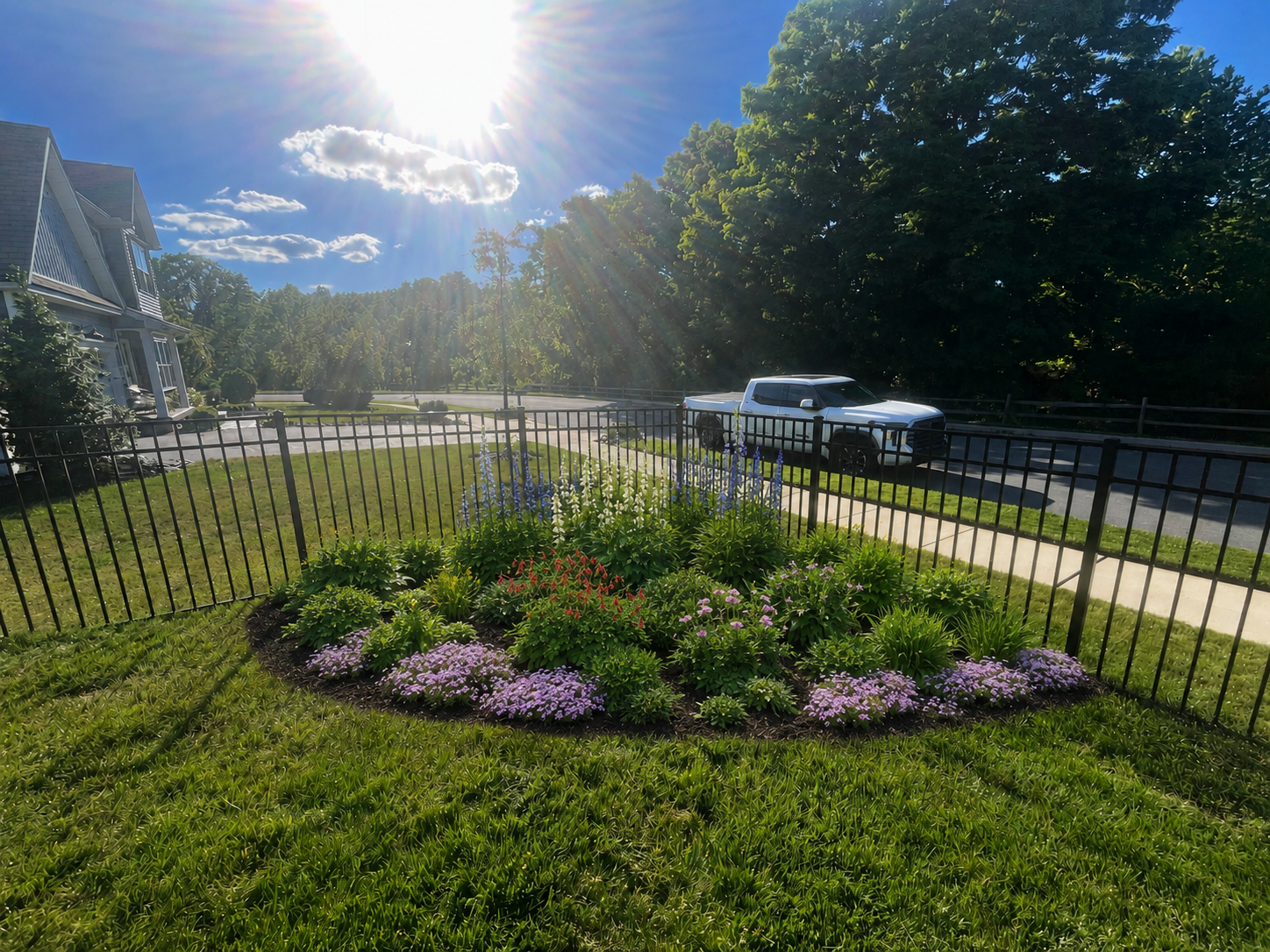 The corner bed in spring